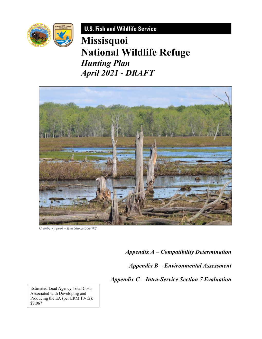 Missisquoi National Wildlife Refuge Hunting Plan April 2021 - DRAFT