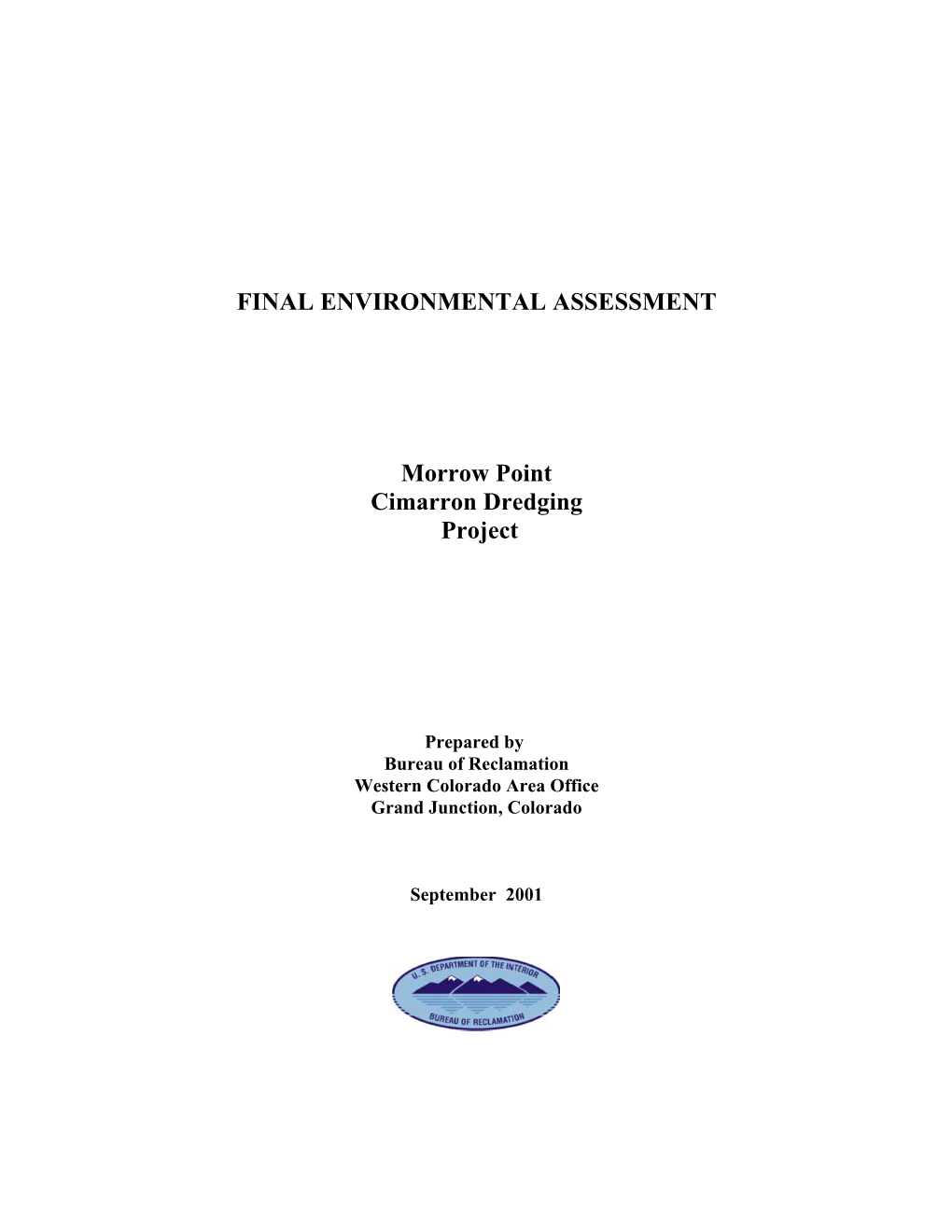 FINAL ENVIRONMENTAL ASSESSMENT Morrow Point