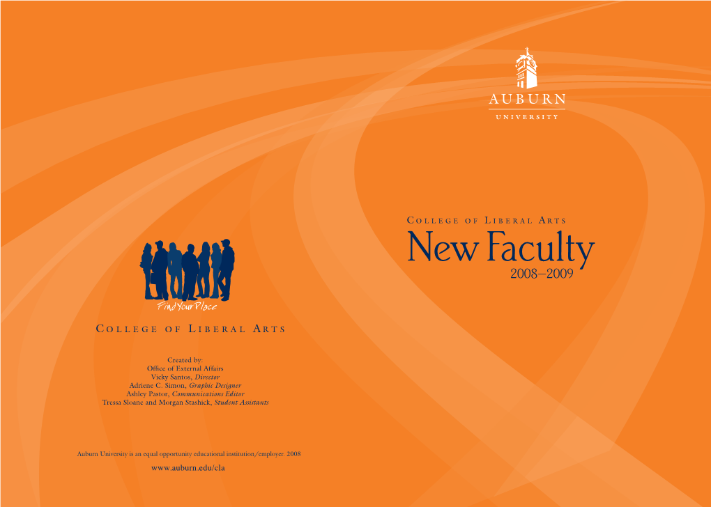 New Faculty 2008–2009