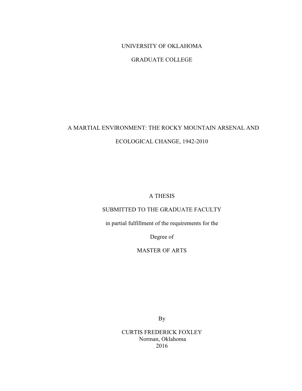 Master's Thesis Template