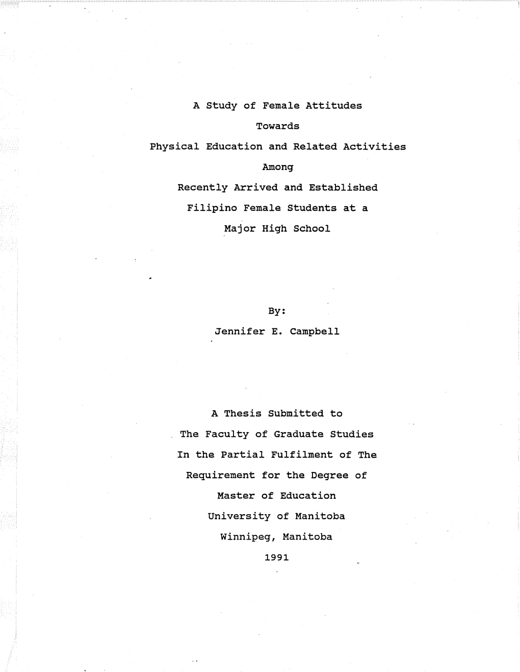 Physical Education and Related Àctivities Filipino Female Students