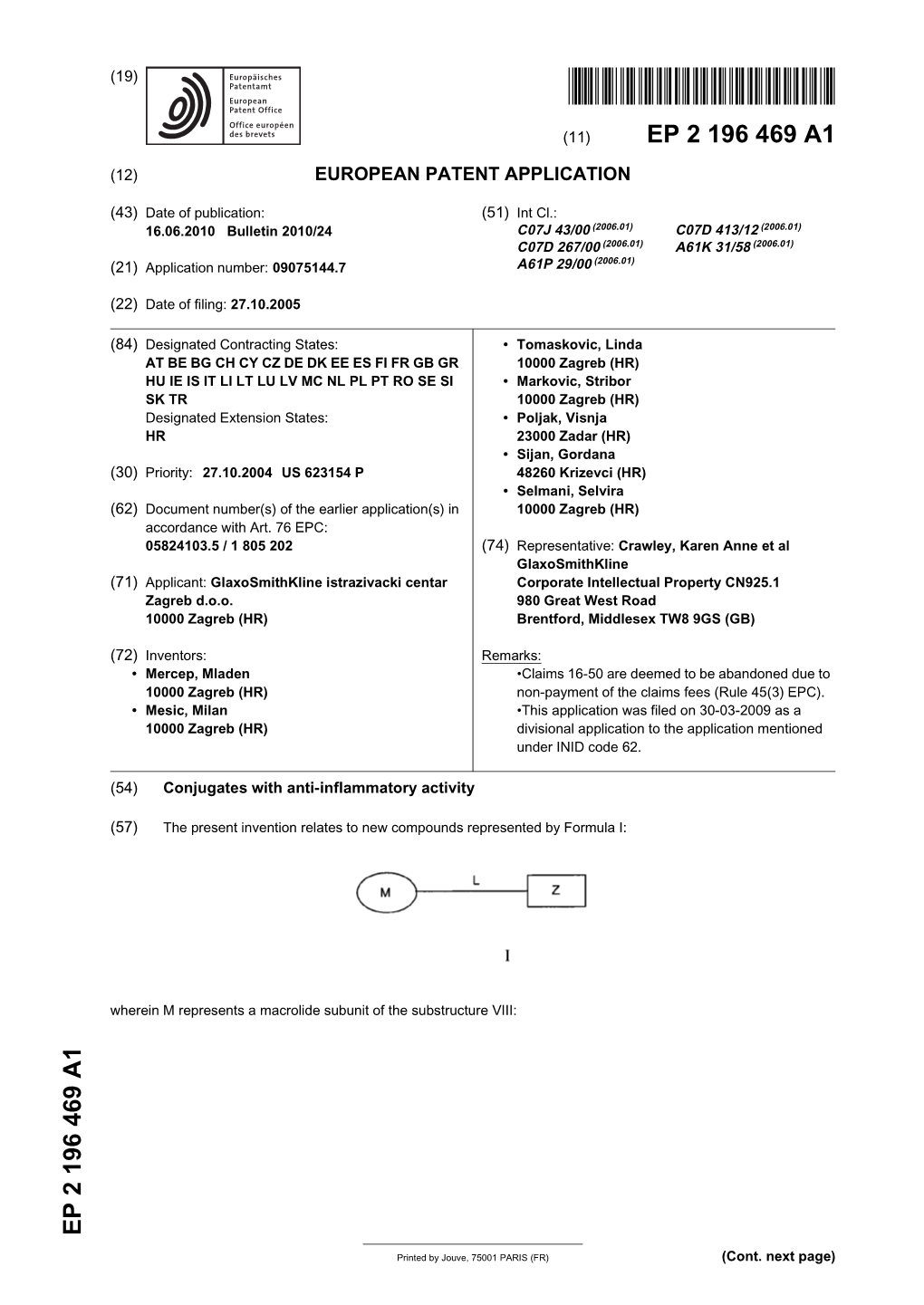 Conjugates with Anti-Inflammatory Activity