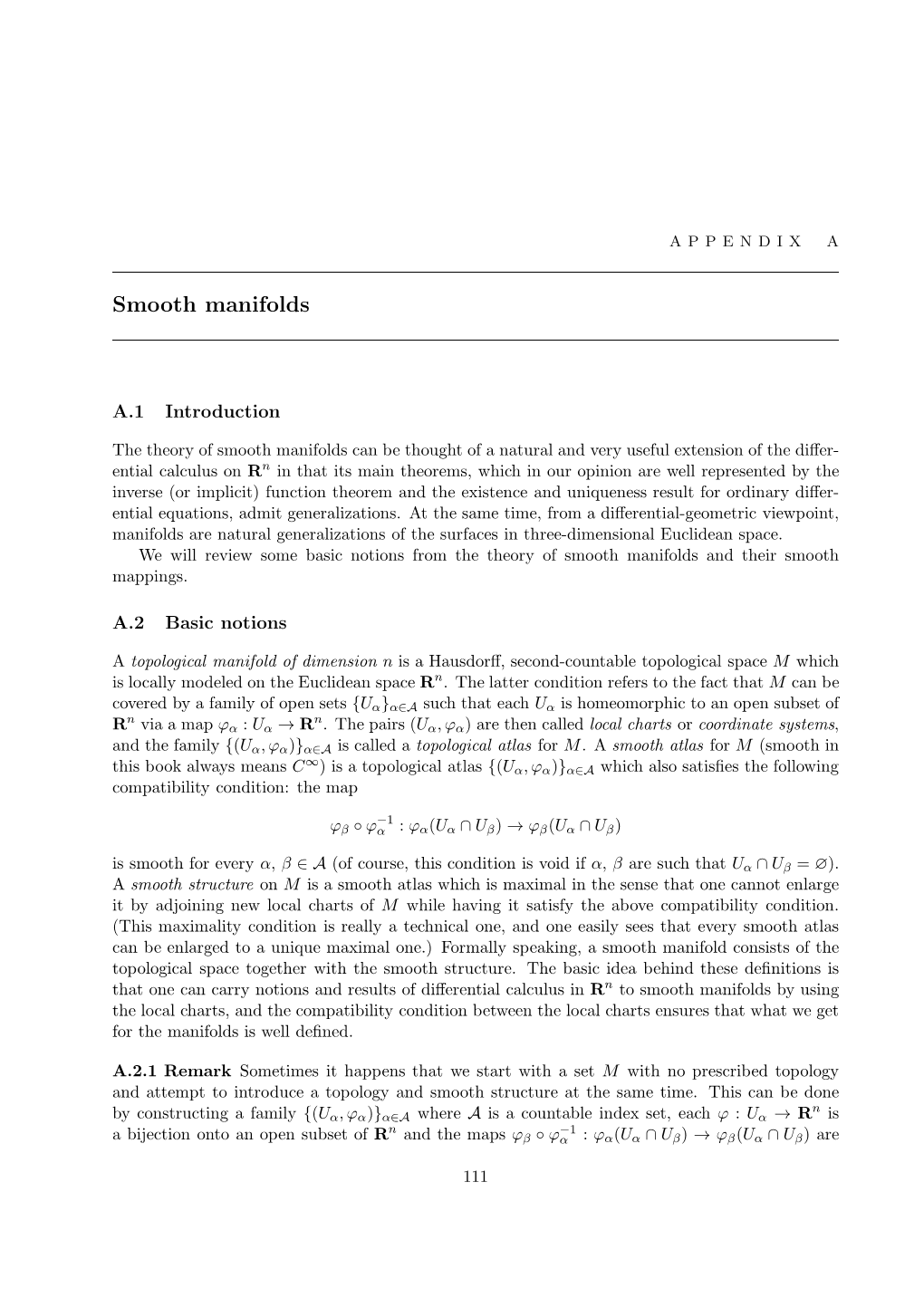 Smooth Manifolds