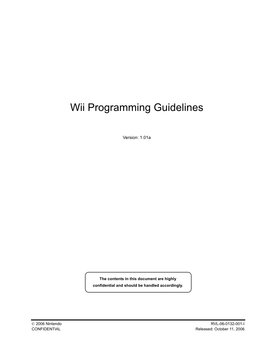 Wii Programming Guidelines