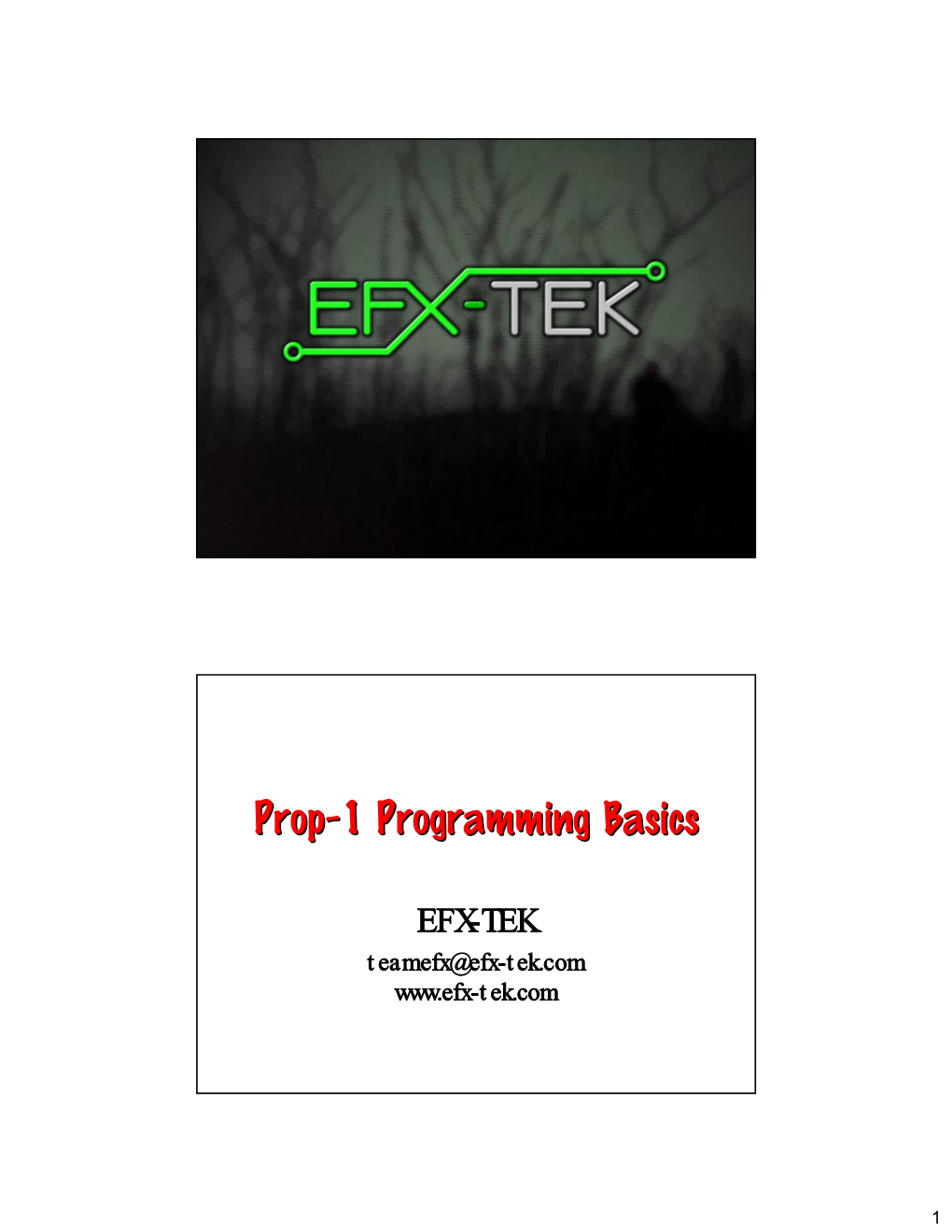 Prop-1 Programming Basics