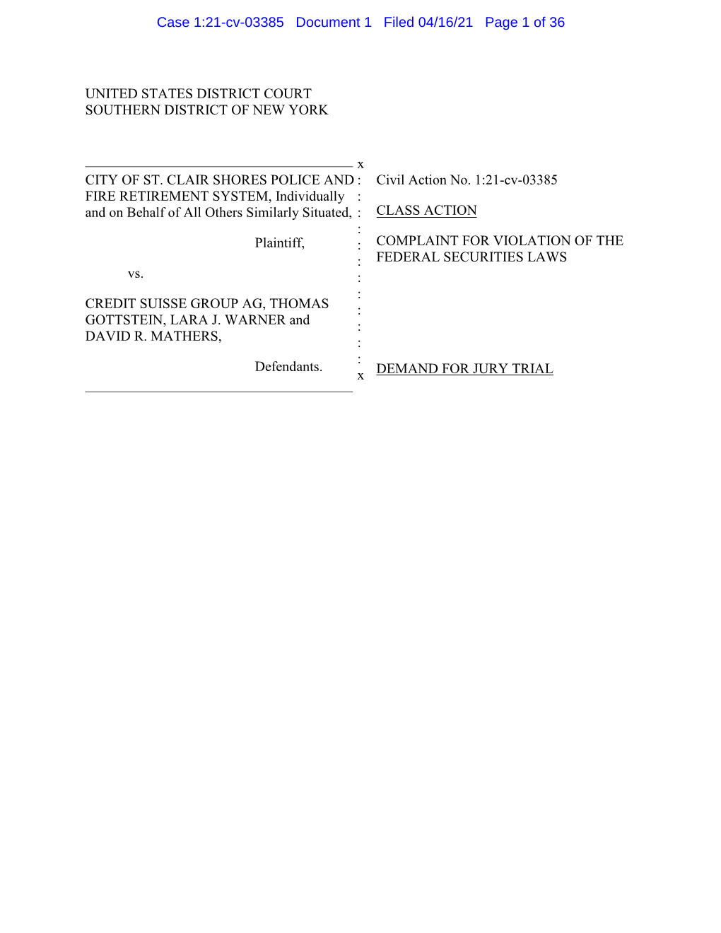 Case 1:21-Cv-03385 Document 1 Filed 04/16/21 Page 1 of 36