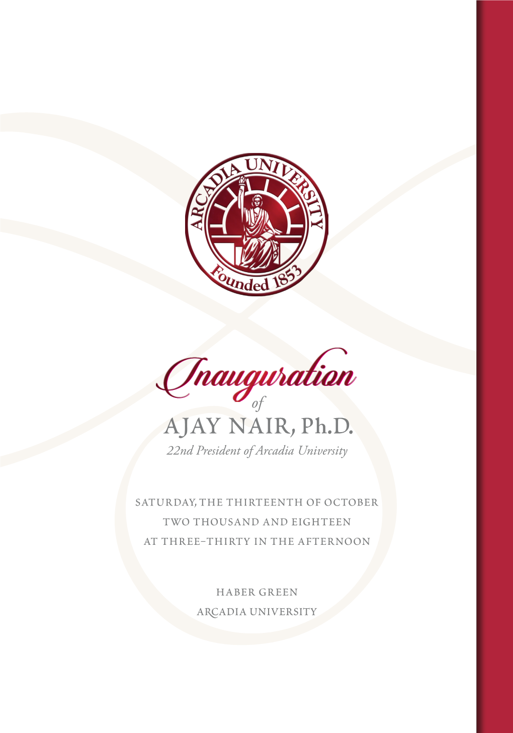 Inaugurationof Ajay Nair, Ph.D