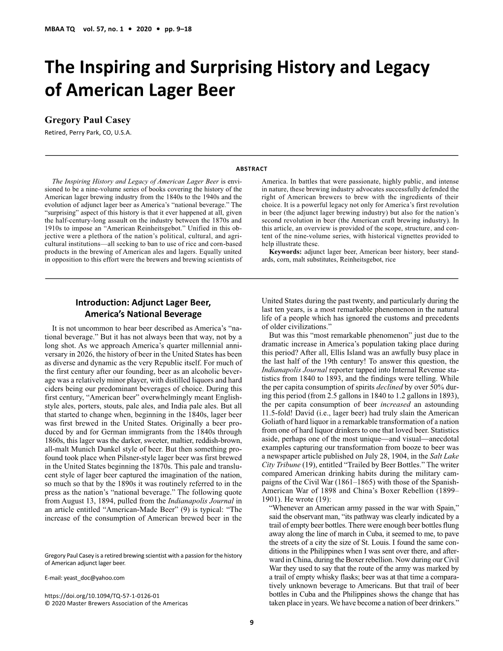 The Inspiring and Surprising History and Legacy of American Lager Beer