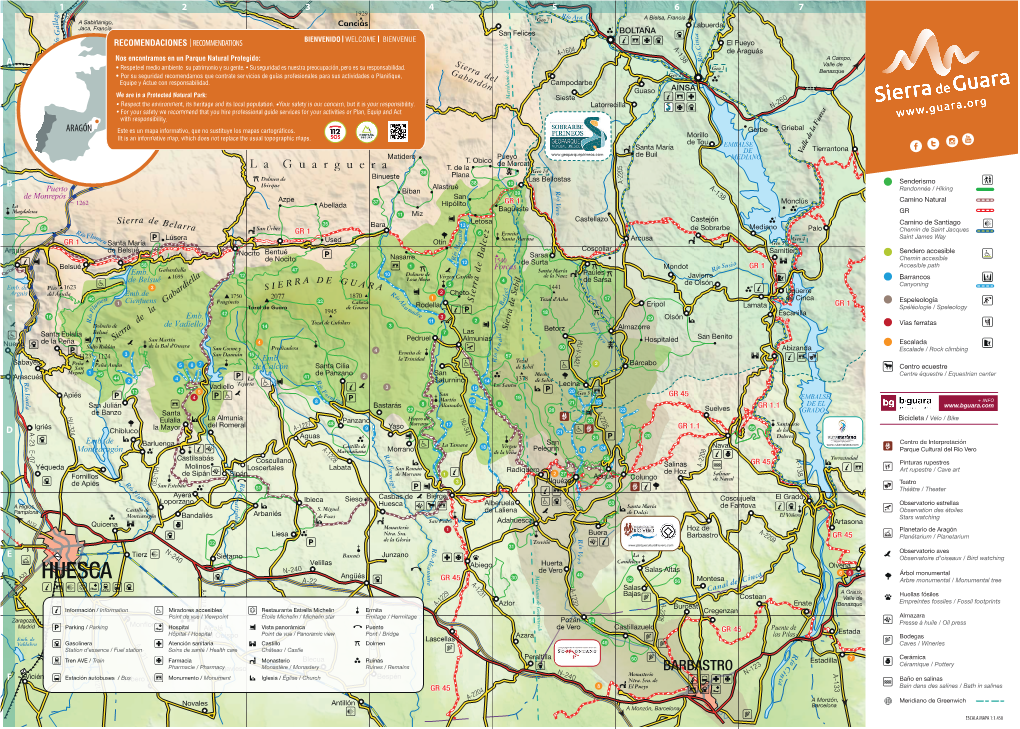 Mapa Sierra Guara CARA 1