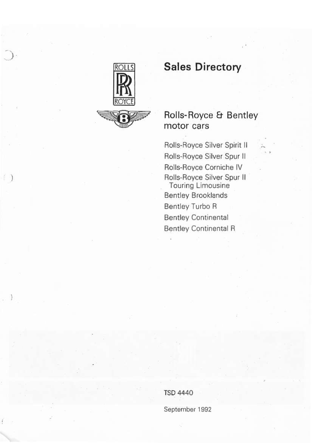 05-01-04 SZ TSD4440 1992 Model Year Sales Directory