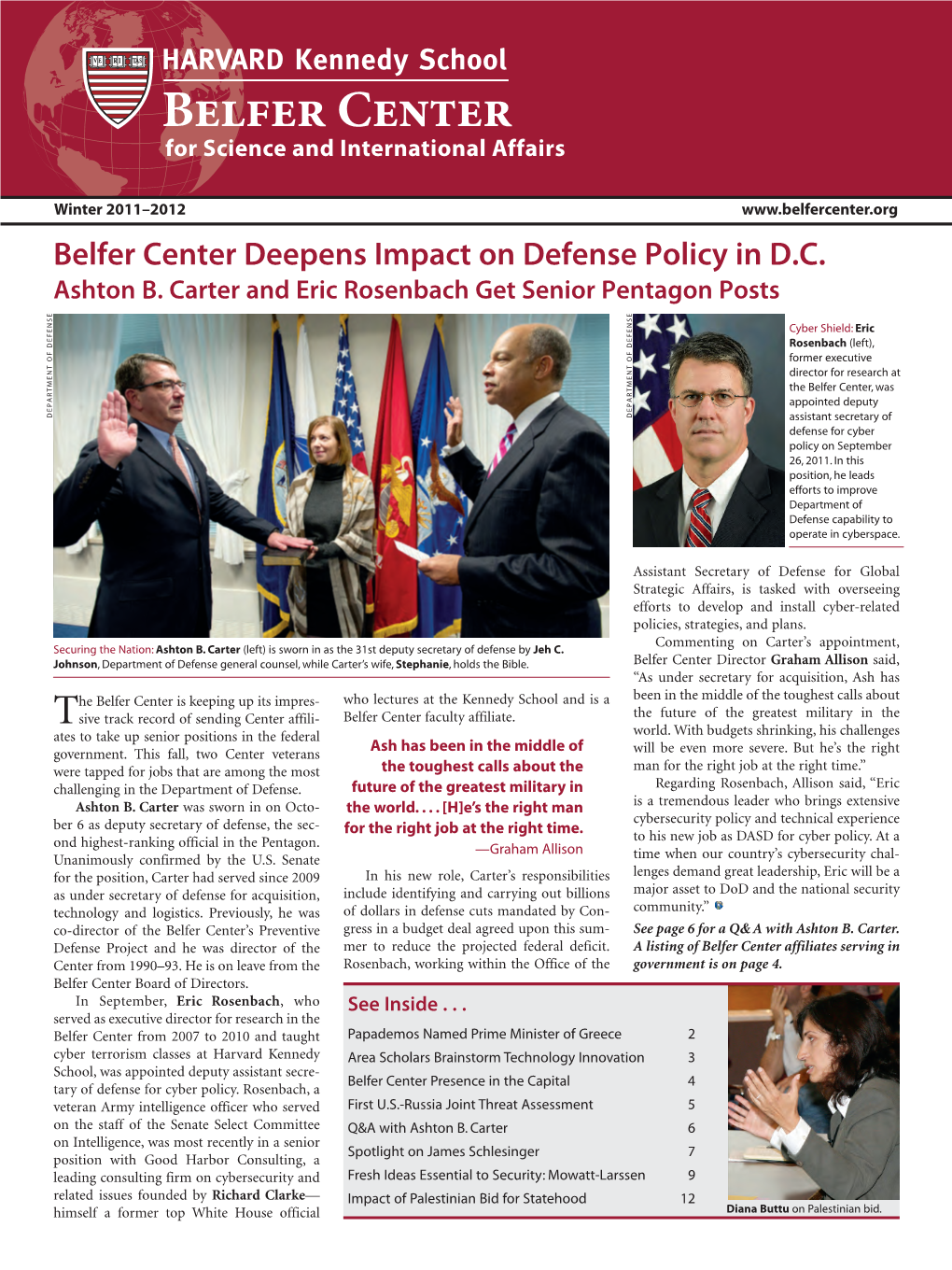 Belfer Center Deepens Impact on Defense Policy in D.C. Ashton B