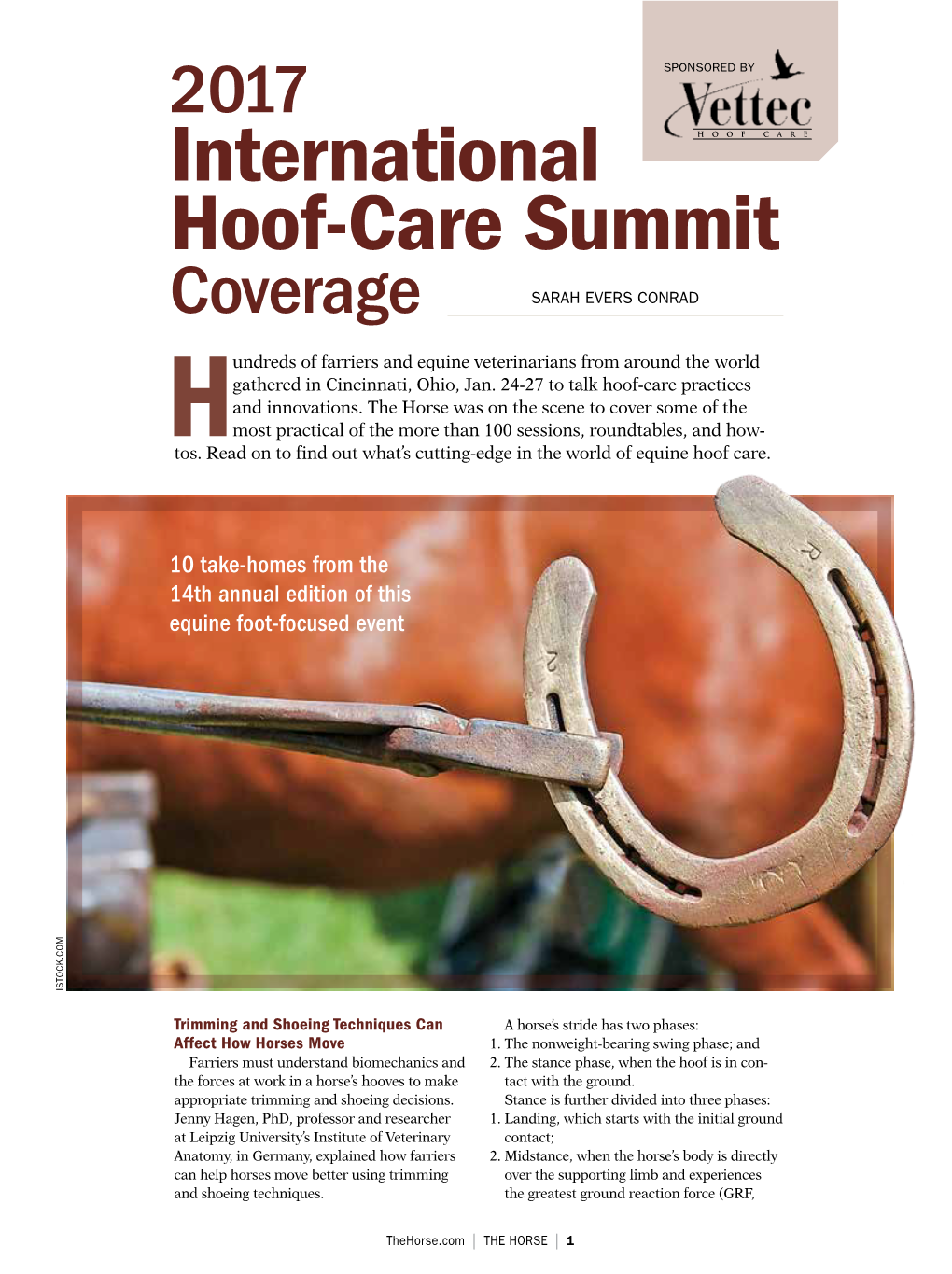 2017 SPONSORED by International HOOF CARE Hoof-Care Summit Coverage Sarah Evers Conrad