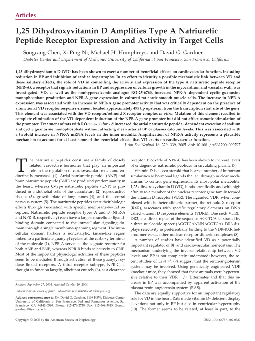 1,25 Dihydroxyvitamin D Amplifies Type a Natriuretic Peptide Receptor Expression and Activity in Target Cells