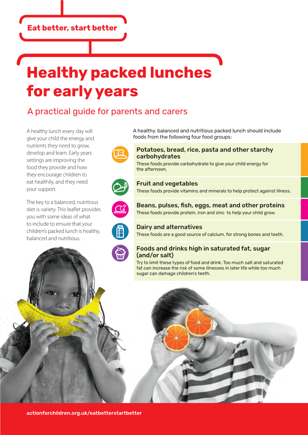 Healthy Packed Lunches for Early Years a Practical Guide for Parents and Carers