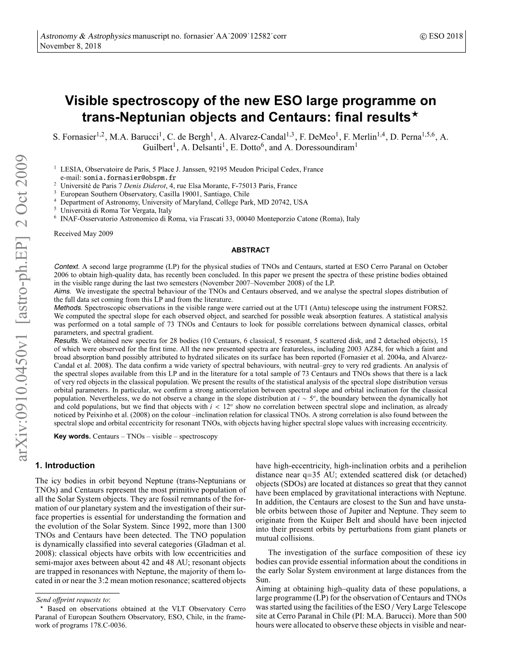 Arxiv:0910.0450V1