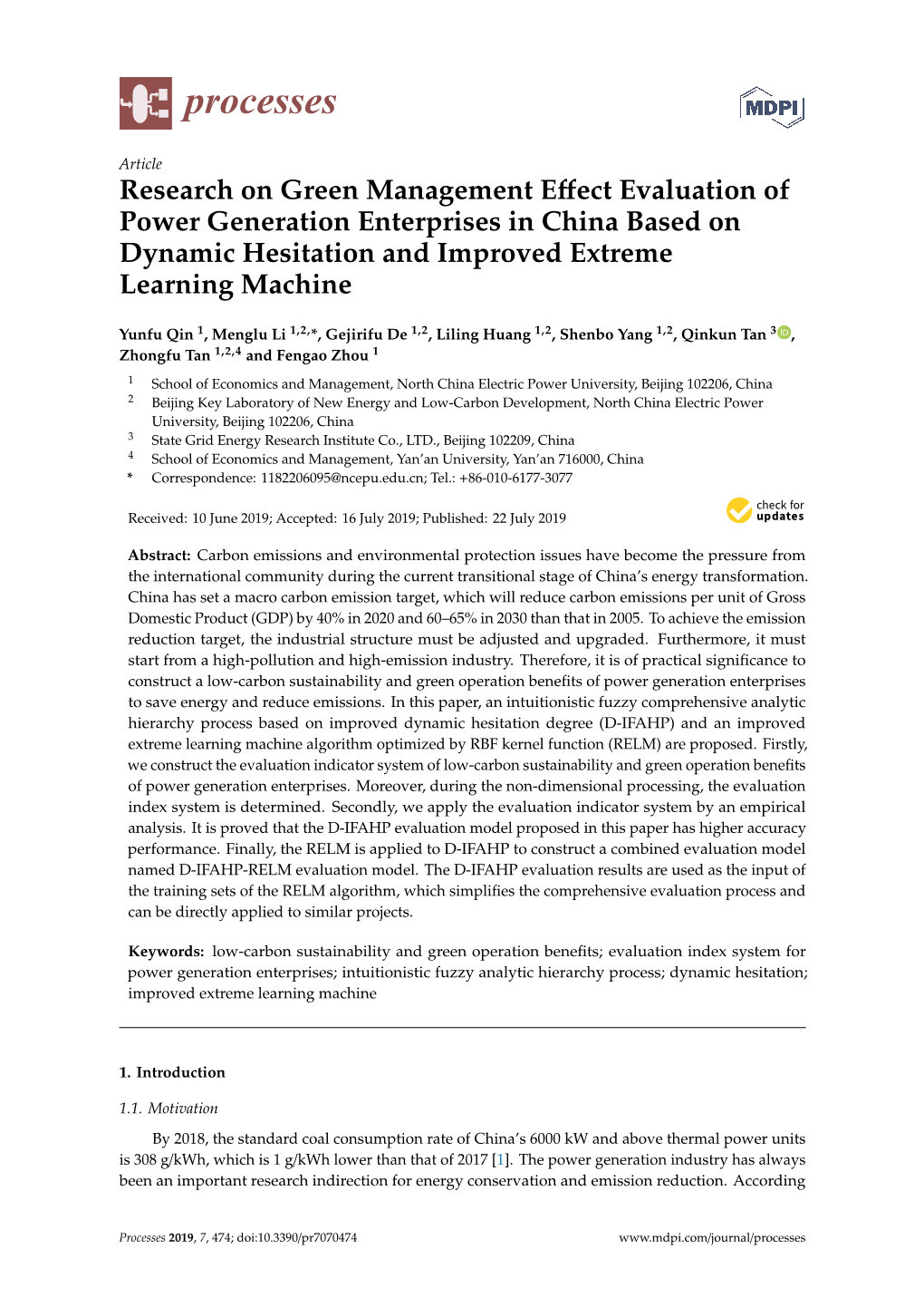 Research on Green Management Effect Evaluation of Power