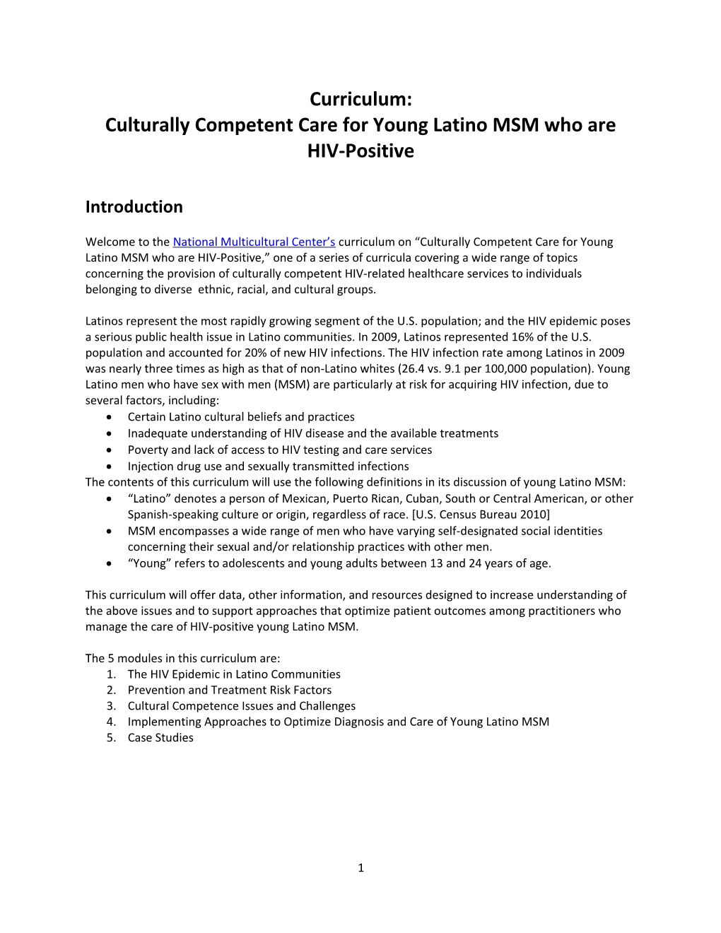 Culturally Competent Care for Young Latino MSM Who Are HIV-Positive