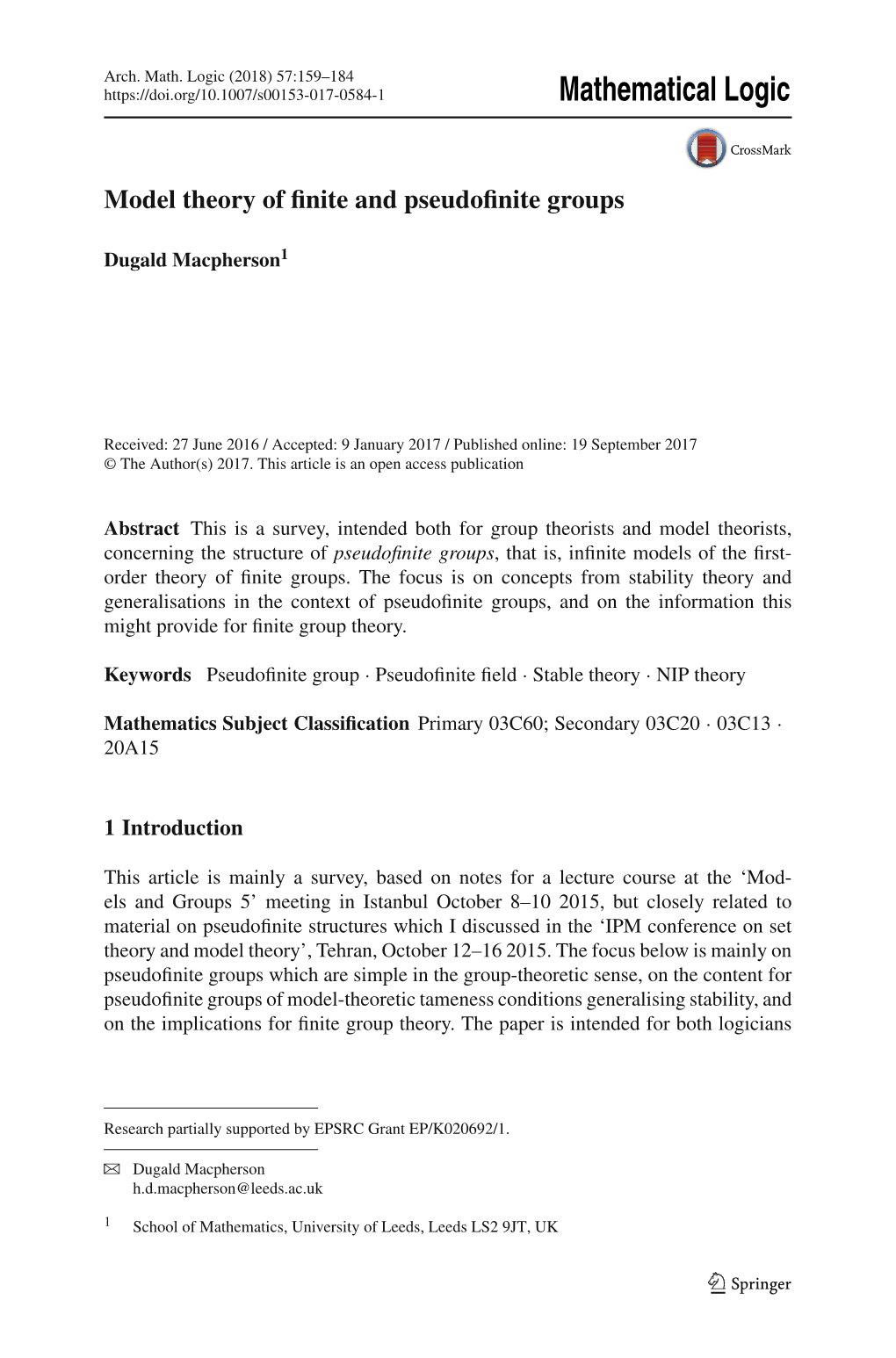 Model Theory of Finite and Pseudofinite Groups