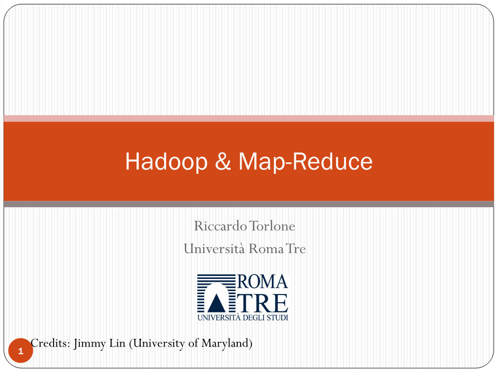 Hadoop & Map-Reduce