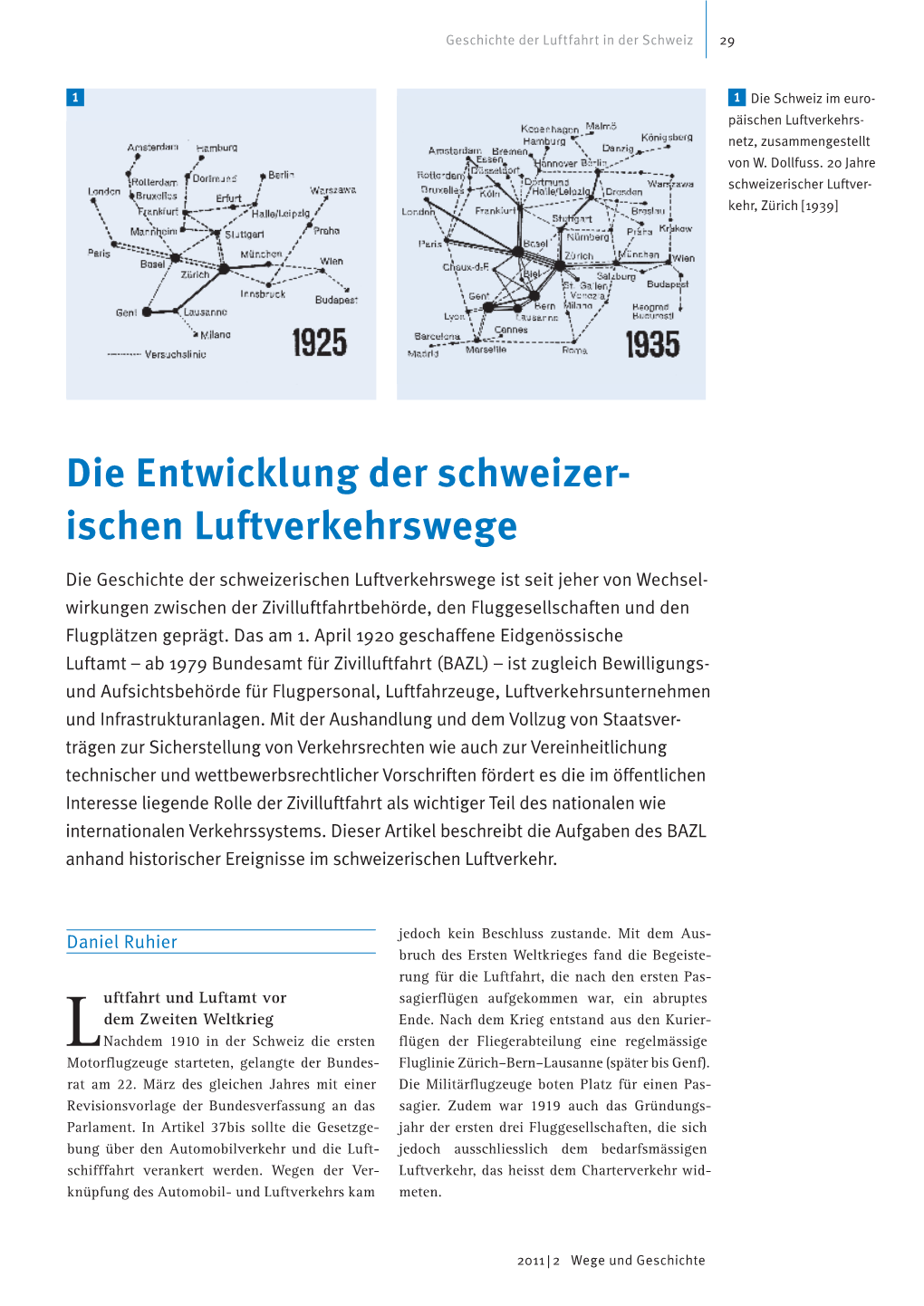 Die Entwicklung Der Schweizer- Ischen Luftverkehrswege