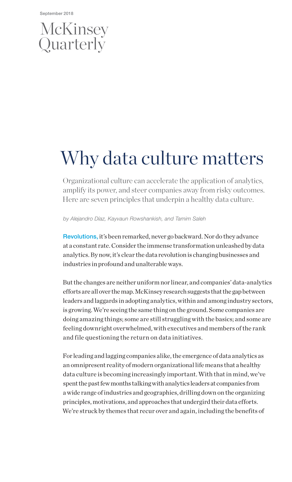 Why Data Culture Matters