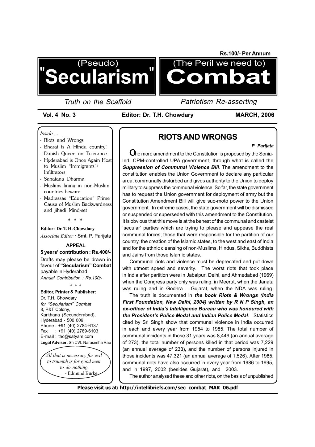 Combat Secularism