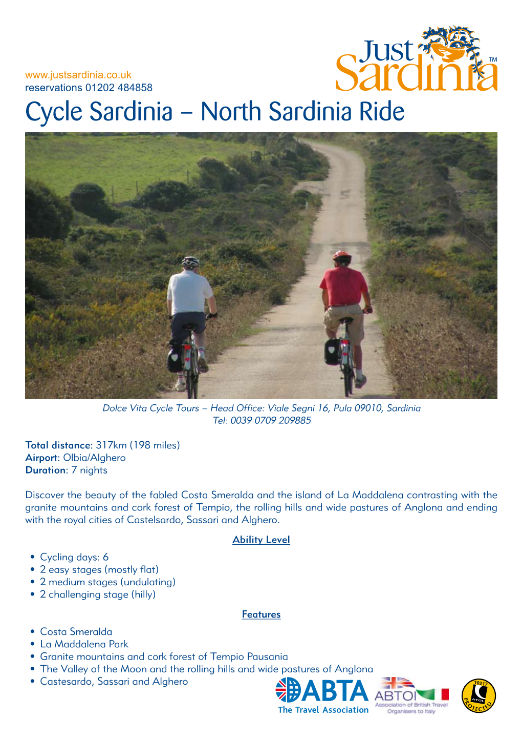 Cycle Sardinia – North Sardinia Ride