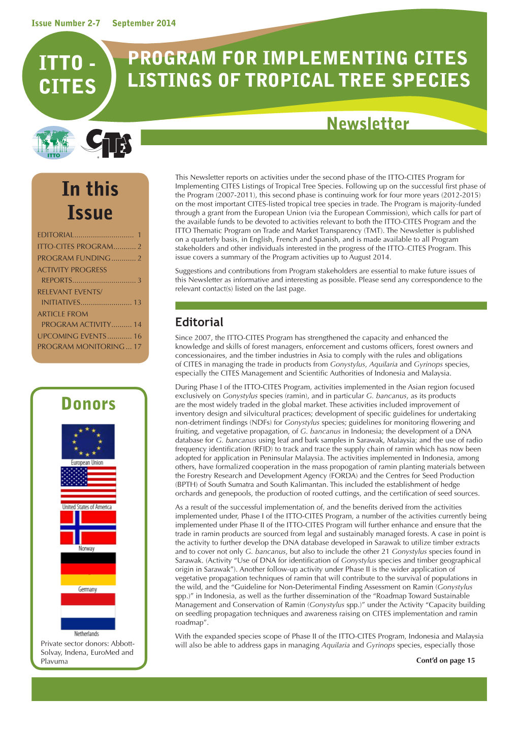 Programme for Implementing CITES Listings of Tropical Tree Species