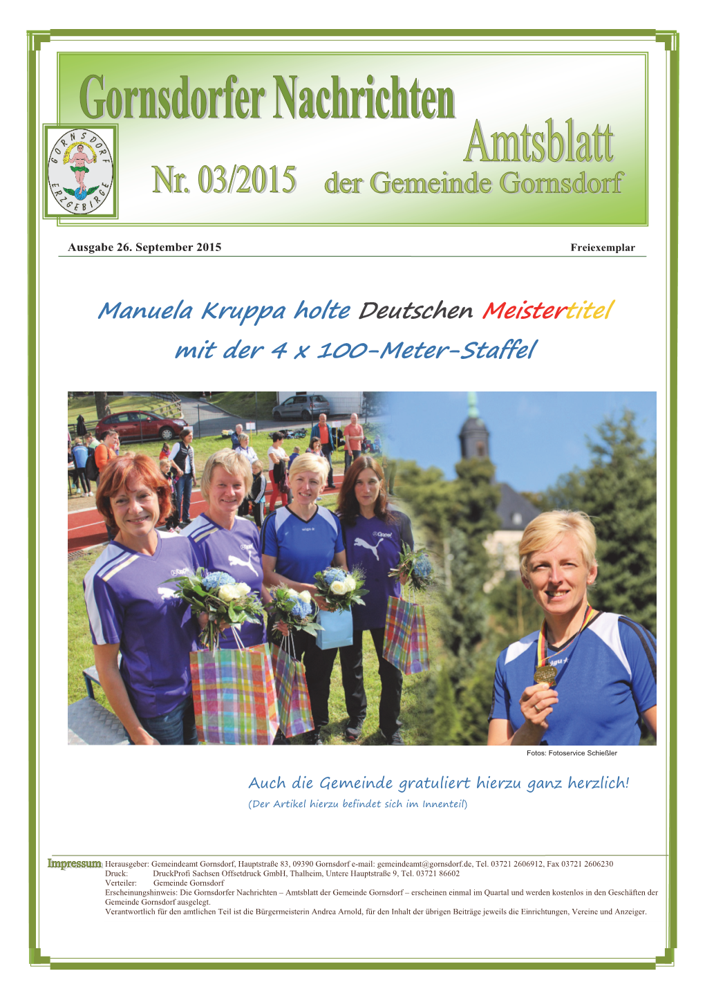 Gemeinde Gornsdorf Amtsblatt