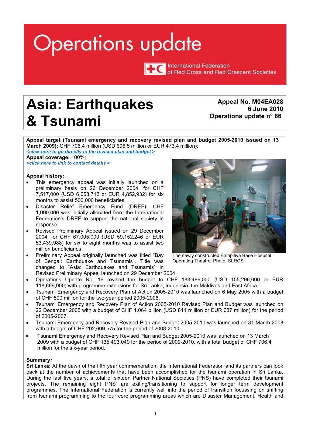 Earthquakes & Tsunami