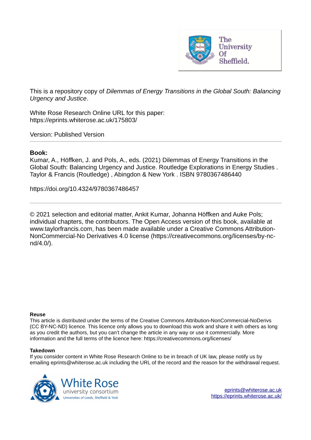 Dilemmas of Energy Transitions in the Global South: Balancing Urgency and Justice