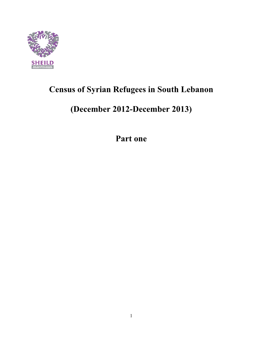 Census of Syrian Refugees in South Lebanon