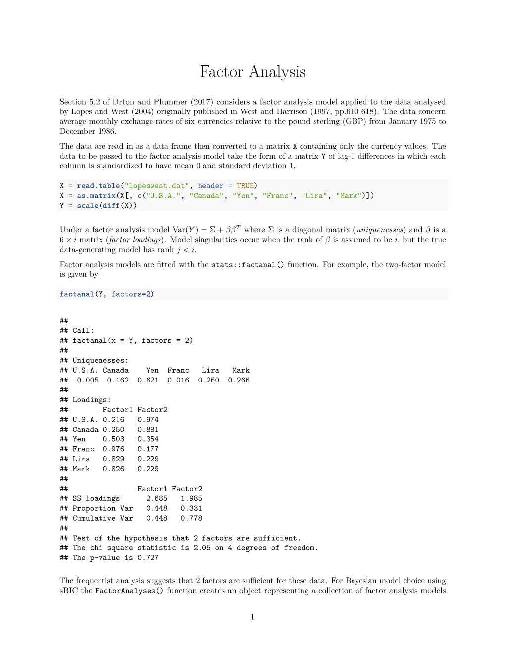 Factor Analysis