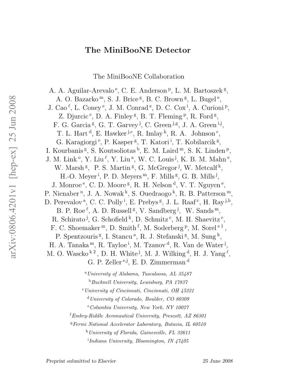 The Miniboone Detector