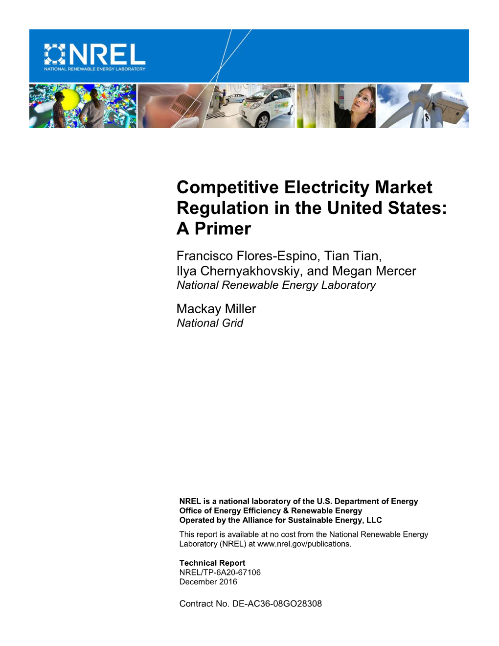 Competitive Electricity Market Regulation in the United