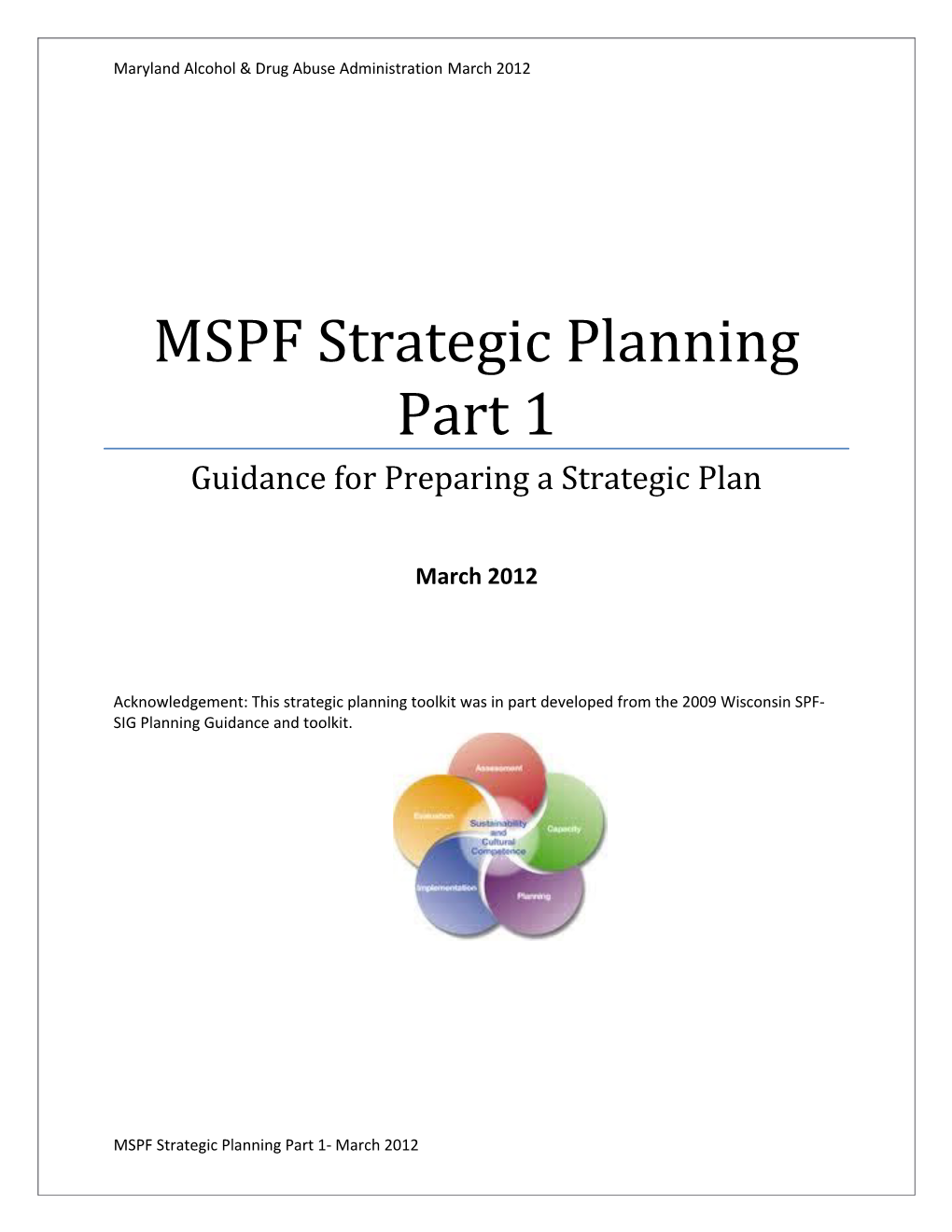 MSPF Strategic Planning Part 1