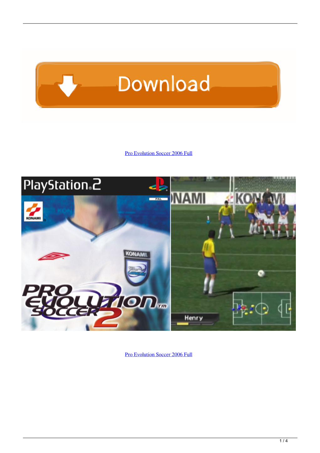 Pro Evolution Soccer 2006Full