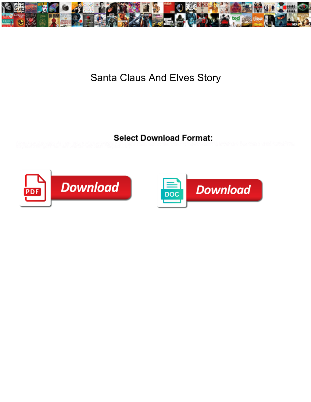 Santa Claus and Elves Story