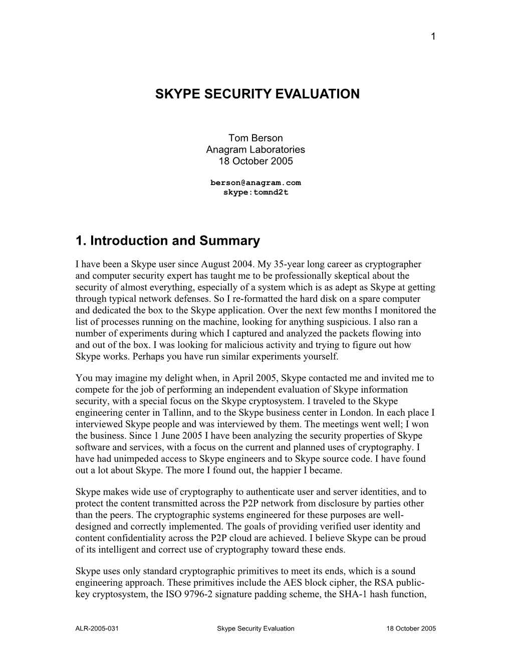2005-031 Security Evaluation.Pdf