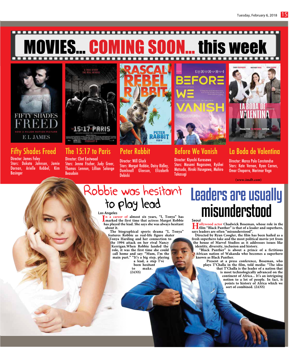 MOVIES... COMING SOON... This Week