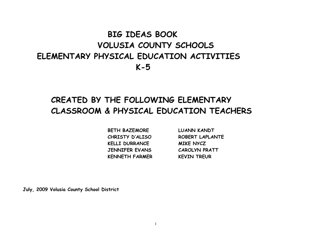 Big PE Ideas Elementary Classroom Book