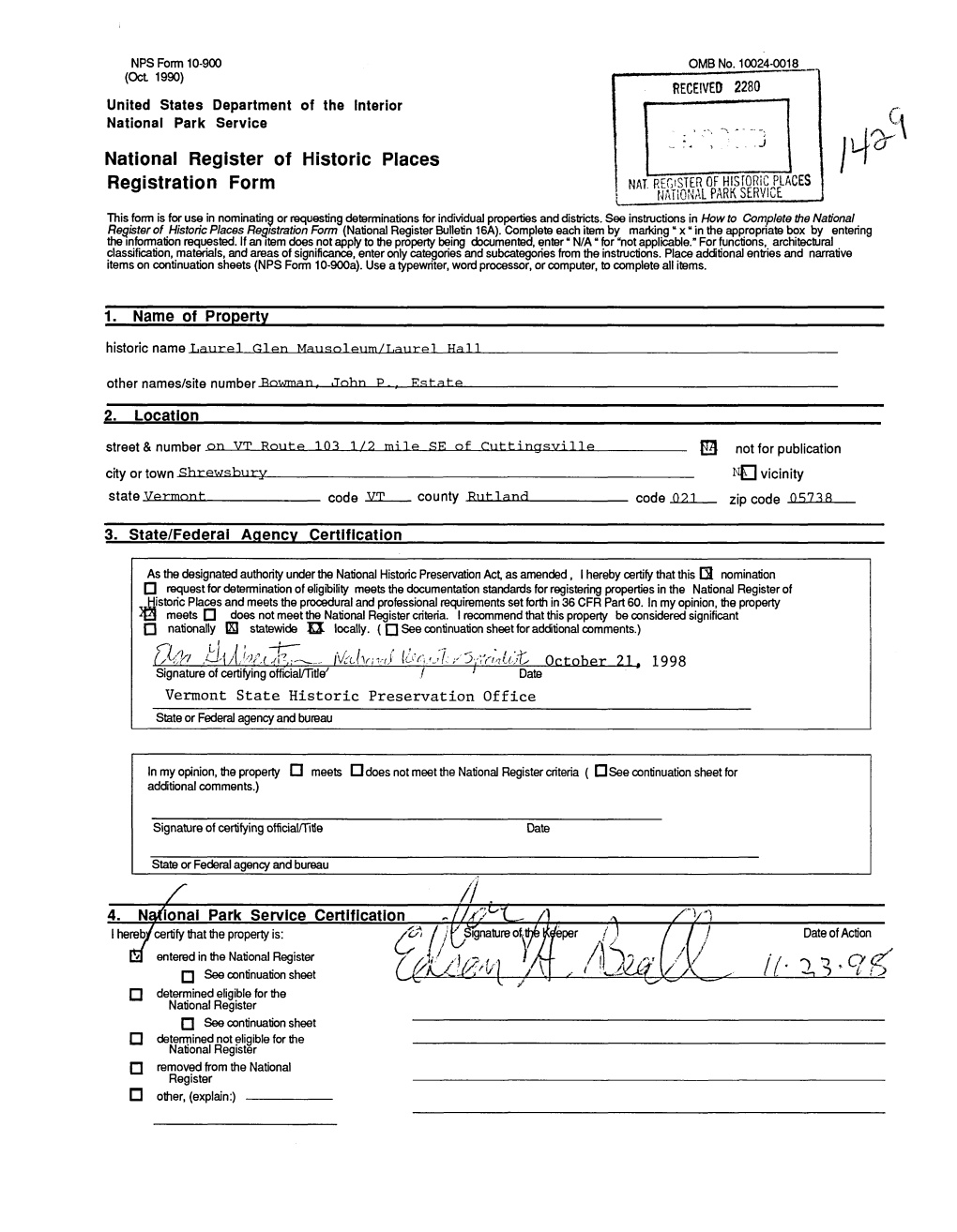 National Register of Historic Places Registration Form