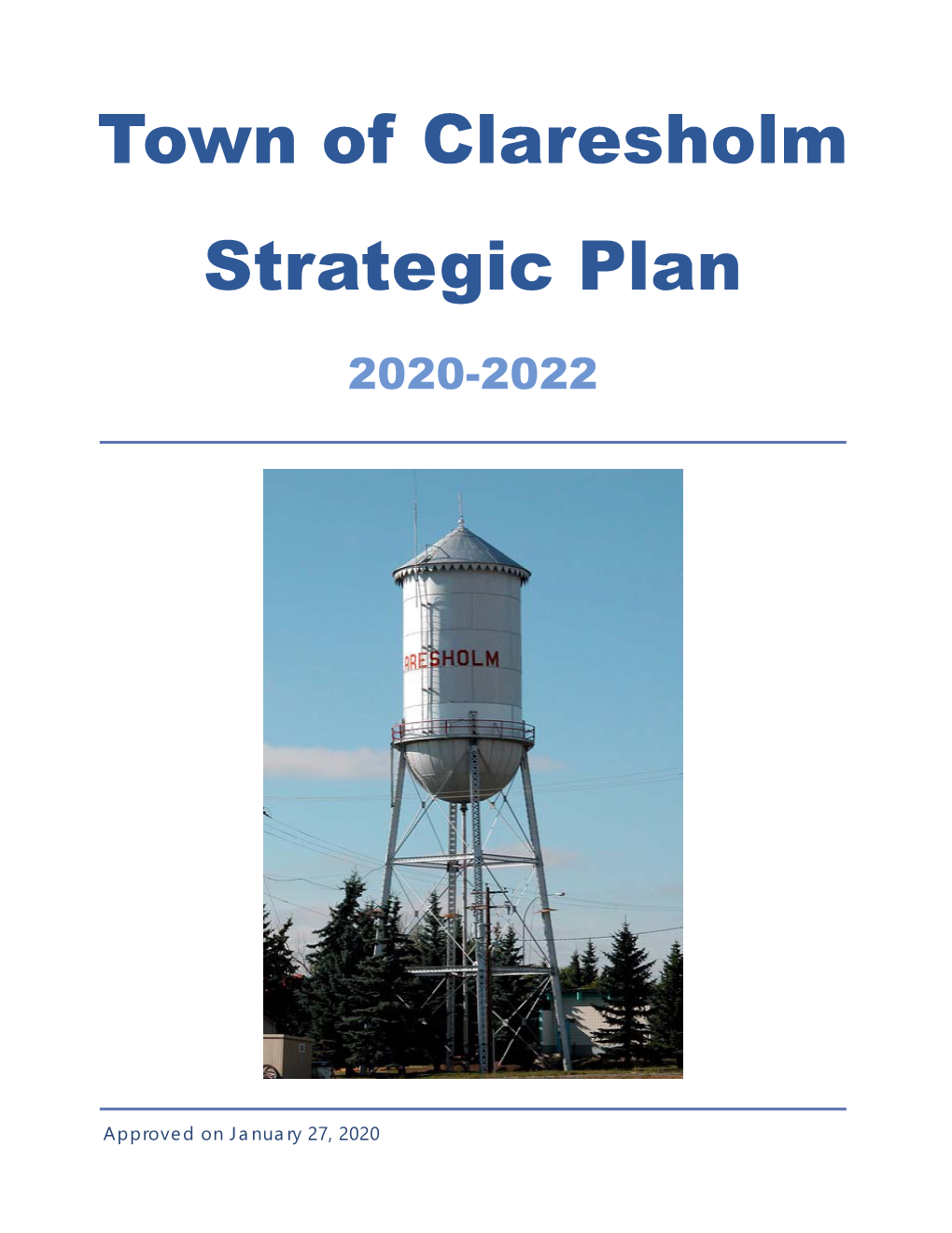 Town of Claresholm Strategic Plan