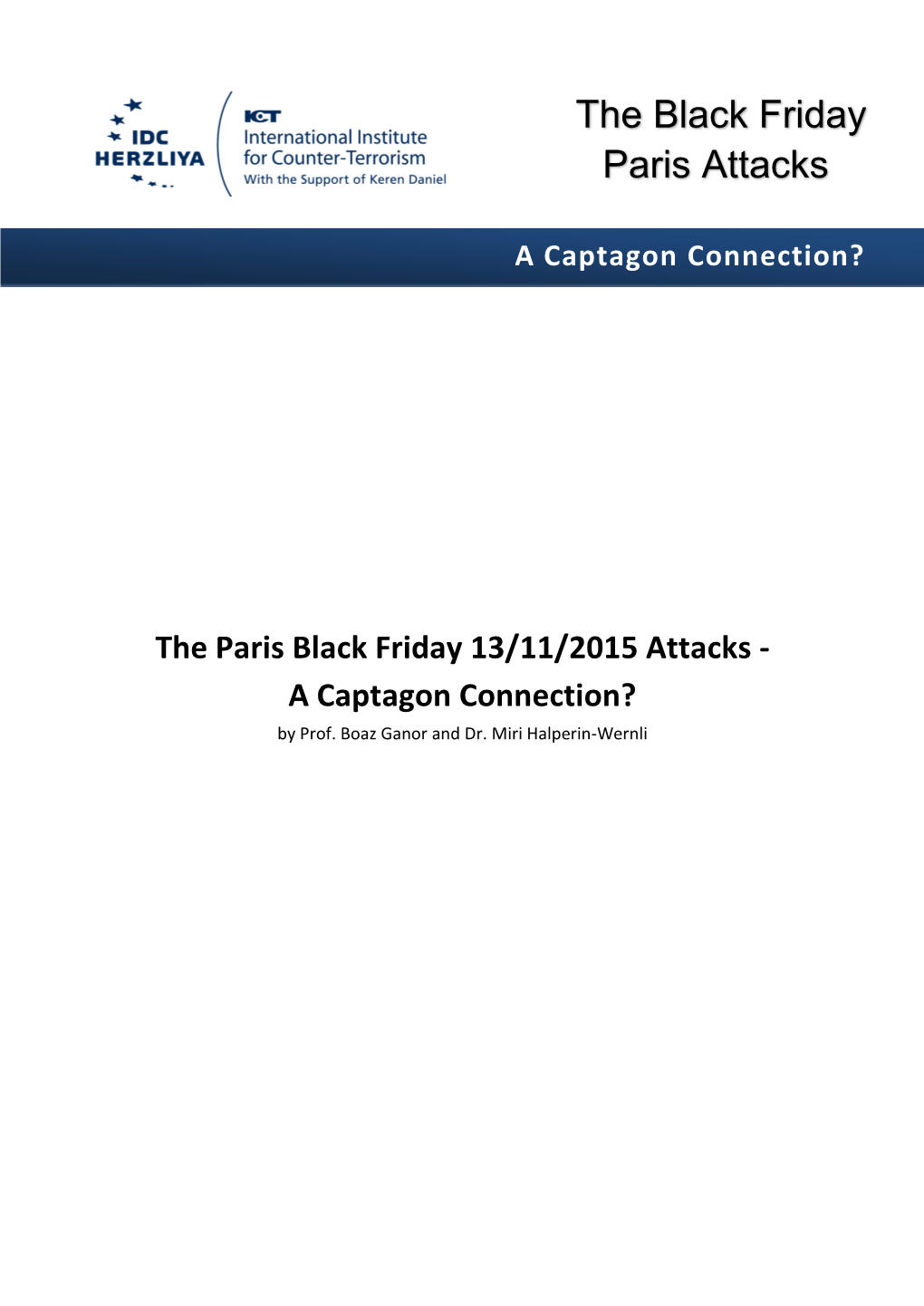 The Black Friday Paris Attacks