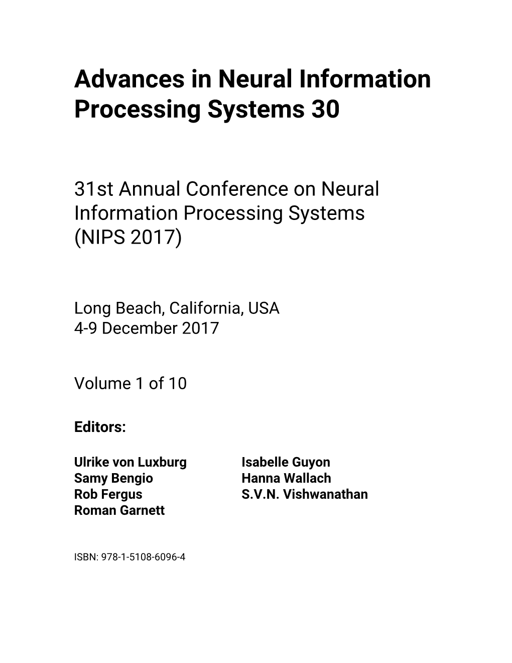 Advances in Neural Information Processing Systems 30