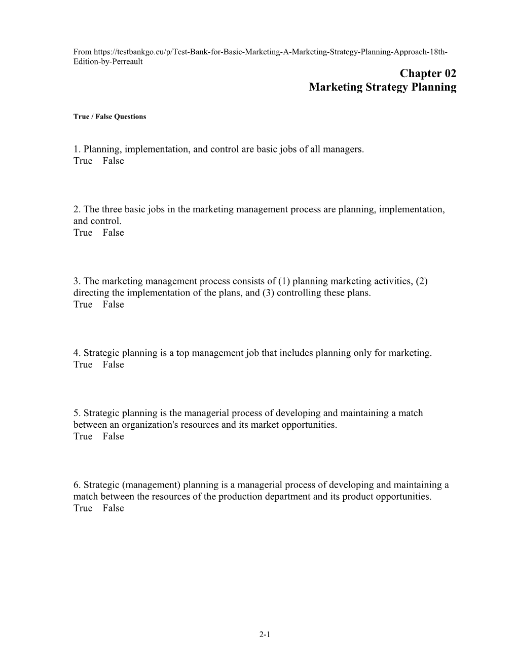 Chapter 02 Marketing Strategy Planning s1