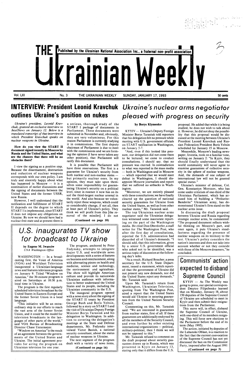 The Ukrainian Weekly 1993