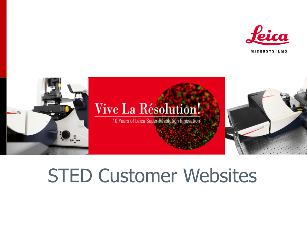 STED Customer Websites STED Customer Websites