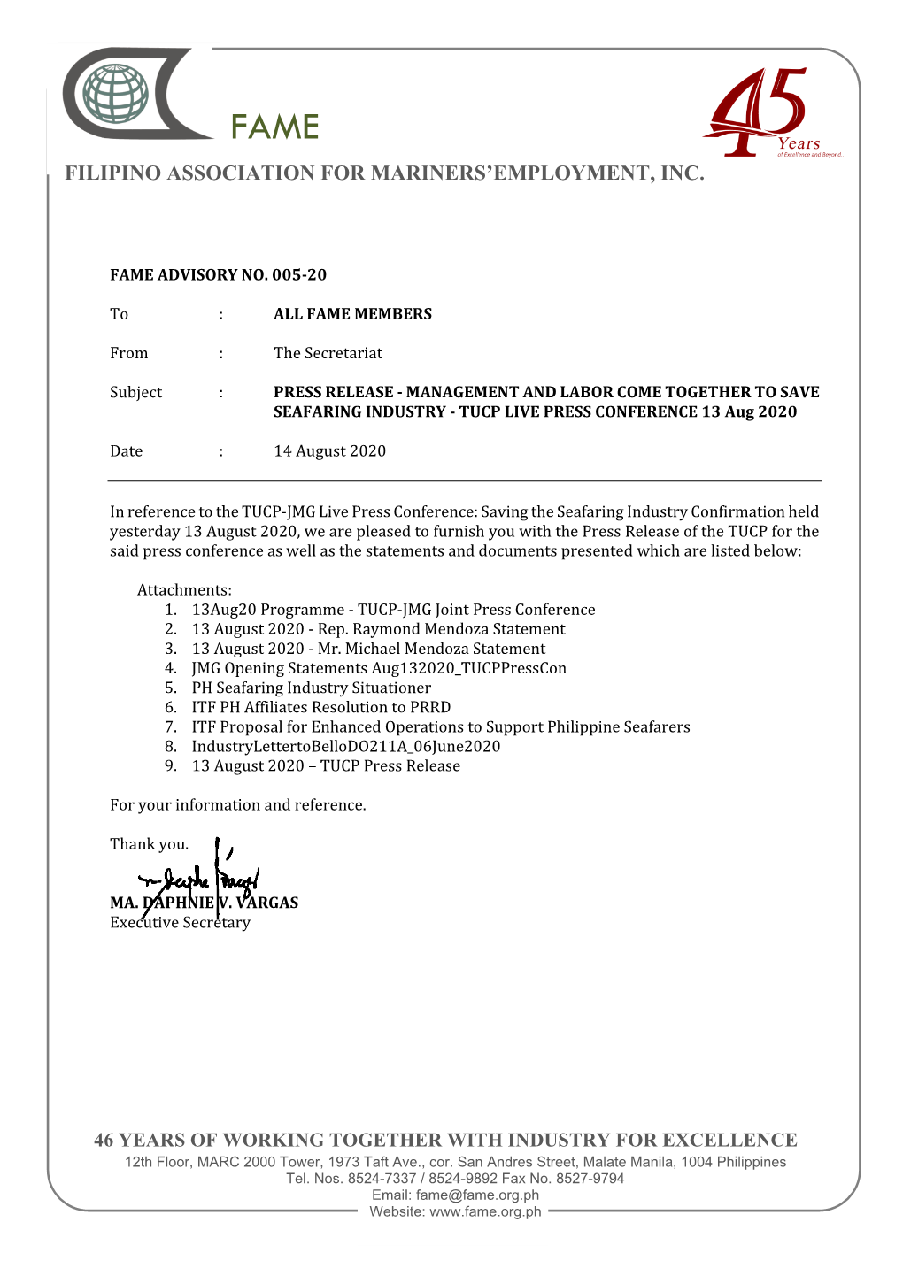Filipino Association for Mariners' Employment, Inc