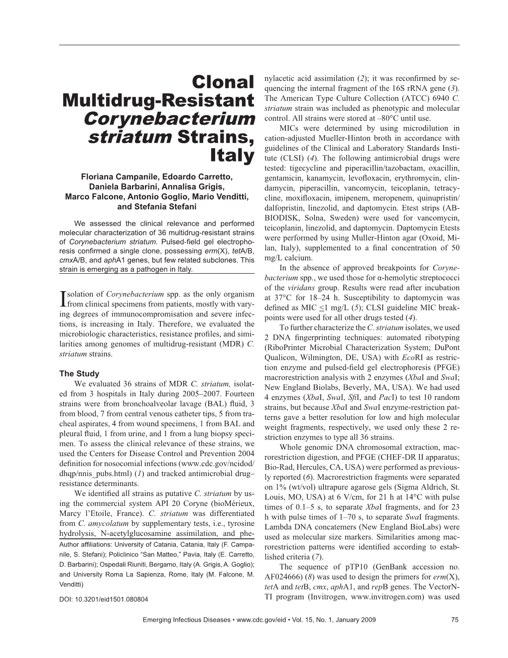 Corynebacterium Striatum Strains